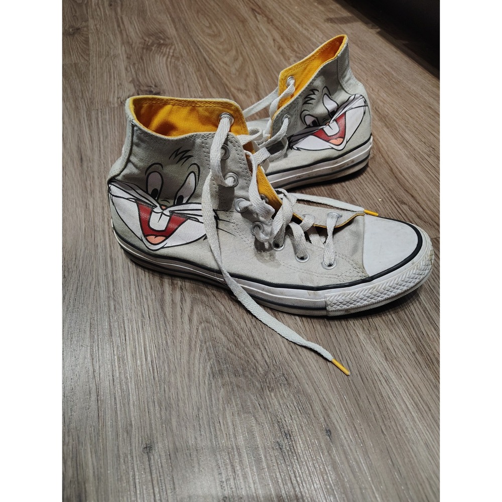 Converse X Bugs Bunny Looney Tunes Shoes Women's 8/  Men's 6 High Top GUC